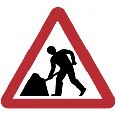 Roadworks Ahead Plate 600mm